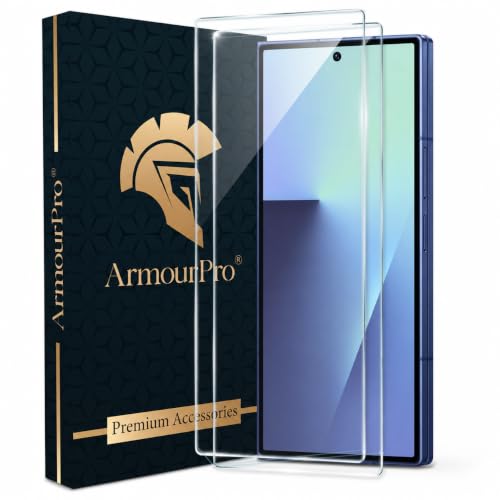 Image of ArmourPro Borderless Tempered Glass for Samsung Galaxy Z Fold 7, Pack of 2 Clear Screen Protector with Anti-Dust Speaker Mesh, HD Clarity, 9H Anti-Scratch, Case Friendly, Easy Installation Kit