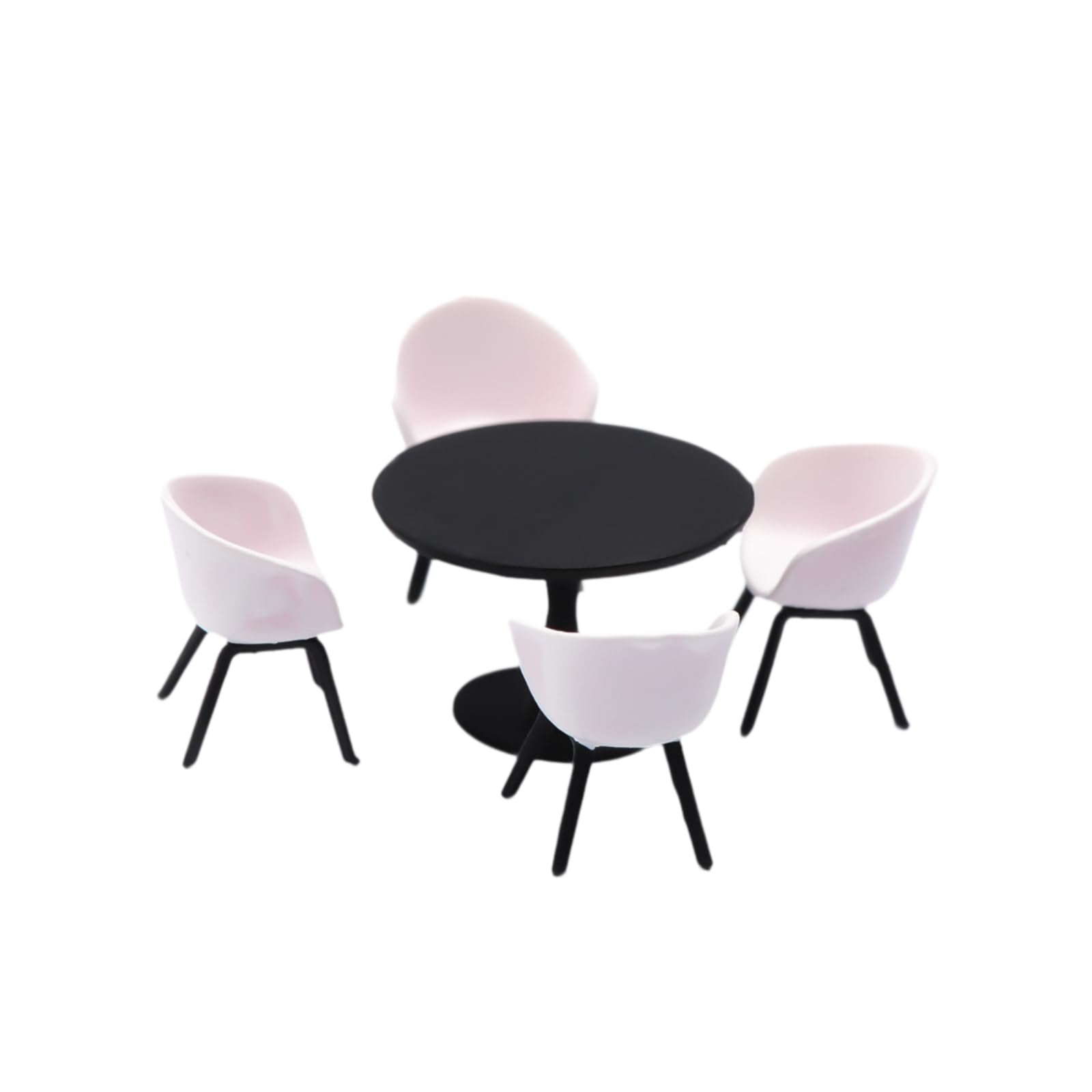5 Pièces Table à Manger Miniature | Assorti, Table Chaises Miniatures, Contemporain, Collectionneurs, Échelle 1-24