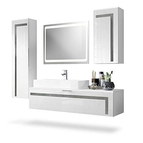 Vladon Set di mobili per Il Bagno Mobile Contenitore Aloha