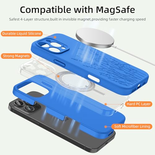 OAOA Engraved for iPhone 16 Pro Max Case, Blue Flower - image 2