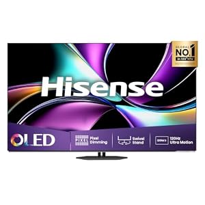 Hisense 65A85Q 164cm (65 Zoll) Fernseher, 4K UHD OLED Smart TV, 120Hz, HDMI 2.1, Game Mode Pro, AMD FreeSync Premium, Dolby Vision IQ & Atmos, Bluetooth, Alexa Built-in, Schwarz, [2025]