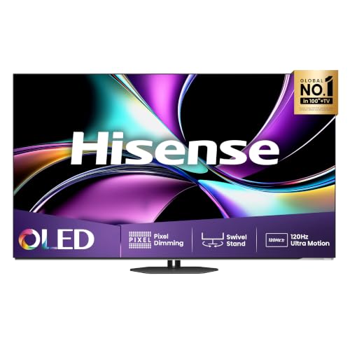 Hisense 65A85Q 164cm (65 Zoll) Fernseher, 4K UHD OLED Smart TV,120Hz, HDMI 2.1, Game Mode Pro, AMD FreeSync Premium, Dolby Vision IQ & Atmos, Bluetooth, Alexa Built-in, Schwarz, [2025]