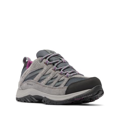 Columbia Womens Crestwood Waterproof, Graphite/Wild Iris, 7.5