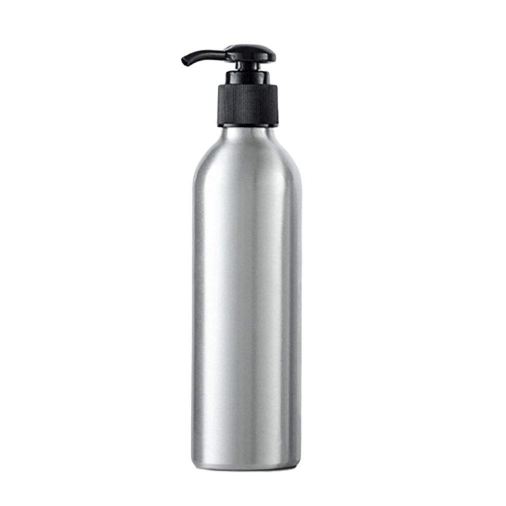 Junhouse Refillable Aluminum Bottle Storage Shampoo Lotion Sanitizer Pump Dispenser Container For Home Salon