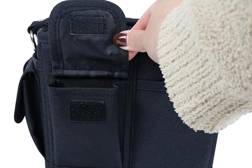 Image of Everything Mary Junior Deluxe Store & Tote Organizer - Black Craft Tote with Handles - Collapsible Storage Caddy for Scrapbooking, Sewing, Art Supplies & DIY Creative Tools