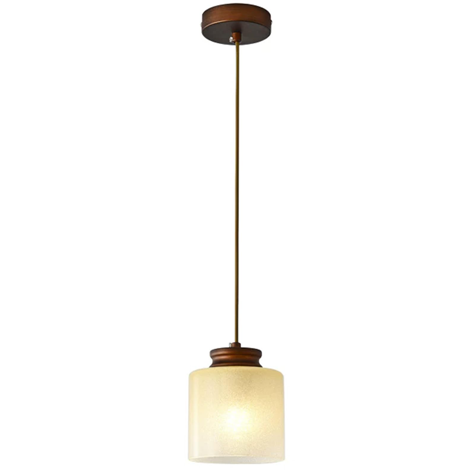 HUAYUSEDF ﻿Glass Pendant Lights Kitchen Island Mini Lighting with Glass Lampshade for Bedside Dining Room Foyer Home Decoration Chandelier