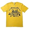Metallica T Shirt M72 Seasons Simplified Cover Official Unisex Yellow L #4