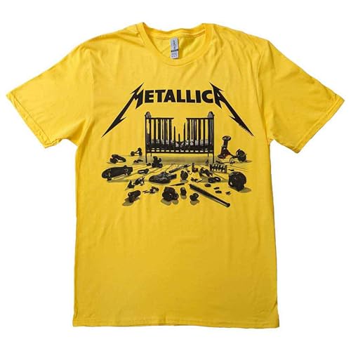 Metallica T Shirt M72 Seasons Simplified Cover Nuevo Oficial Unisex Amarillo Size XXL