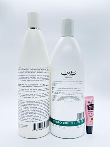 Jas-Colagenol-BTX-Treatment-Argan-oil-Collagen-and-Clarify-Pre-Treatment-Shampoo-1000ml32-fl-oz-Free-Starry-Lip-Plumping-Gloss-10ml