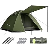 ShinHye テント ソロテント 1人用 2人用 3人用 ドームテント キャンプテント 210Dオックスフォード 二重層構造 アルミ製ポール 耐水圧5000mm 通気 防風 防雨 UVカット 自立式 軽量 コンパクト 簡単設営 収納バッグ付き 4シーズン 花見 登山 釣り 防災用 （グーリン 1-2人用）