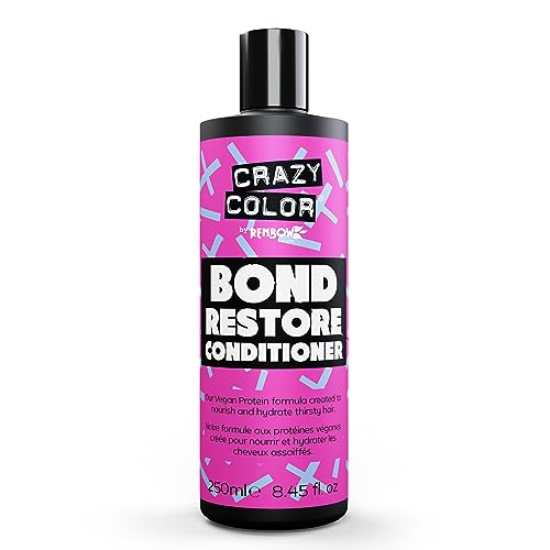 Crazy Color Bond Restore Conditioner for Dry Damaged Hair Bleached, Coloured, Broken, Curly or Frizzy Hair. Vegan