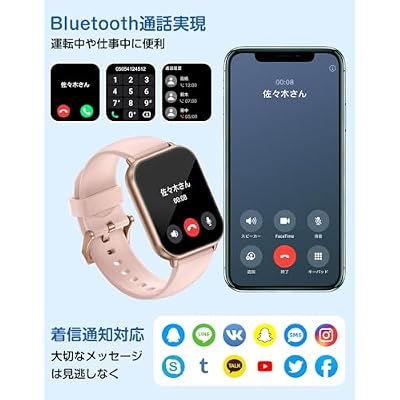 RUIMEN Smart Watch for Women Men IP68 Waterproof with Heart Rate and Blood Oxygen Monitor,Sleep and Calorie Monitor, Stopwatch, Pedometer 1.69 Inch Touch Screen Fitness Tracker for iOS Android (Pink)