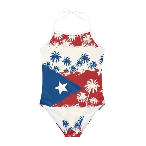 Image of ELEQIN Cartoon Animal Cute Girls One Piece Swimsuit Adjustable Swimwear for 3Y-10Y