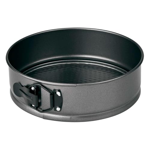 Tradineur - Molde desmontable redondo acero antiadherente de 24 cm, recipiente para horno, repostería, bizcochos, tartas, pasteles