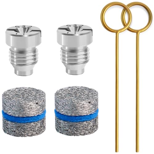 UZJYIEYG 1.1 mm Orifice Foam Cannon Nozzle and Foam Maker Meshes Filter Kit for Foam Cannon, 3000PSI, with Orifice Cleaning Tool, 2 Sets