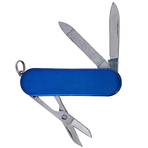 ASR Outdoor Multifunctional EDC Small Pocket Knife, 3 in 1 Tool (4 Colors) (Blue)