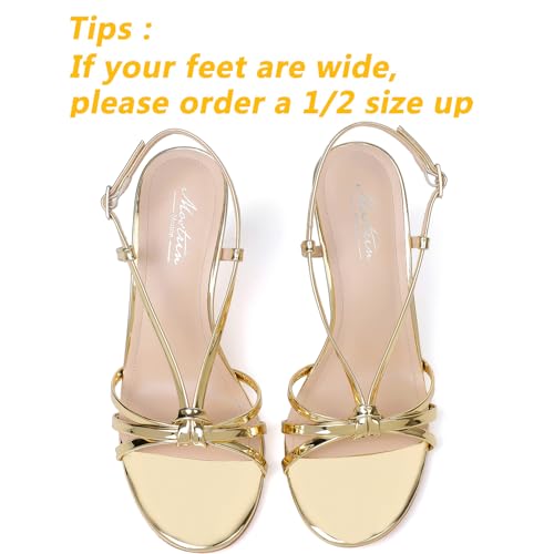 Mostrin Heels For Women Sexy Strappy Heels Comfortable Ankle Strap Heel Open Toe Stiletto High Heeled Sandals For Party,Night Out,Daily3