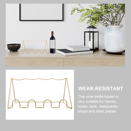 Présentoir décoratif de table en métal moderne pour bouteilles de vin