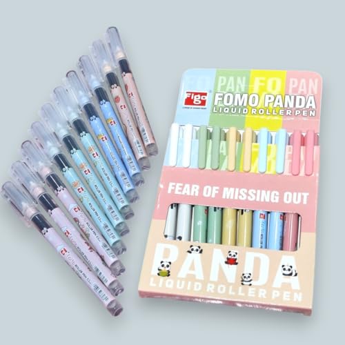 Image of MSGH Figo Fomo Panda Liquid Roller Pen (Blue Pen(pack of 20pcs))