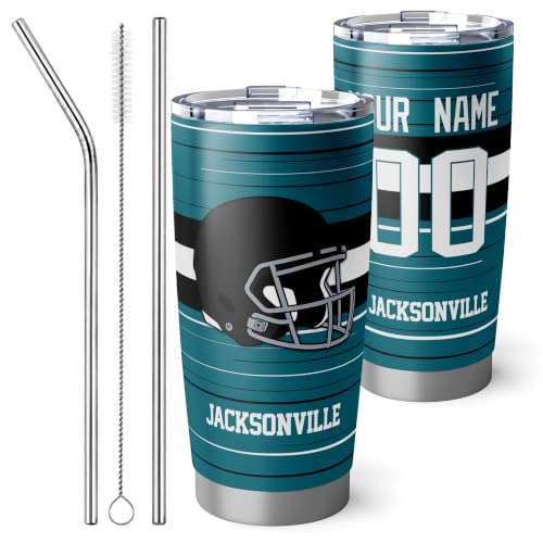Image of Jacksonville Tumbler 20oz Travel Mug Gifts Custom Name Number