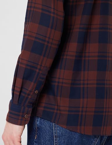 Image of Peter England Men's Checkered Cotton Shirt | Smart Casual | Full Sleeves
