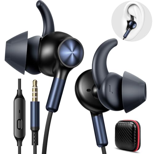 APETOO 3.5mm Wired Earbuds Sport in-Ear Headphones Mute Mic...