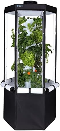 Aerospring 27-Plant Vertical Hydroponics Indoor Growing System - Patented Vertical Hydroponic Kit for Indoor Gardening - Grow Tent, LED Grow Lights & Fan - Grow Lettuce, Herbs, Veggies & Fruits