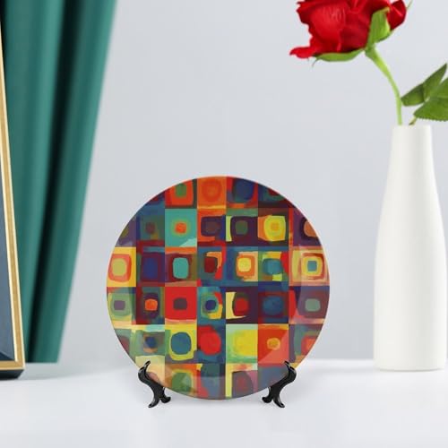 Plato Decorativo Abstracto Cuadrado de Porcelana 6 pulgadas miniatura 6