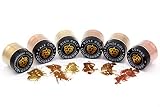 💎 ¡Dale oro a tu obra de arte! Esta caja de bronce contiene 6 tonos diferentes de polvos metálicos de bronce vibrantes y brillantes: oro rico, oro pálido, oro bronce, oro champán, oro rosa, cobre.