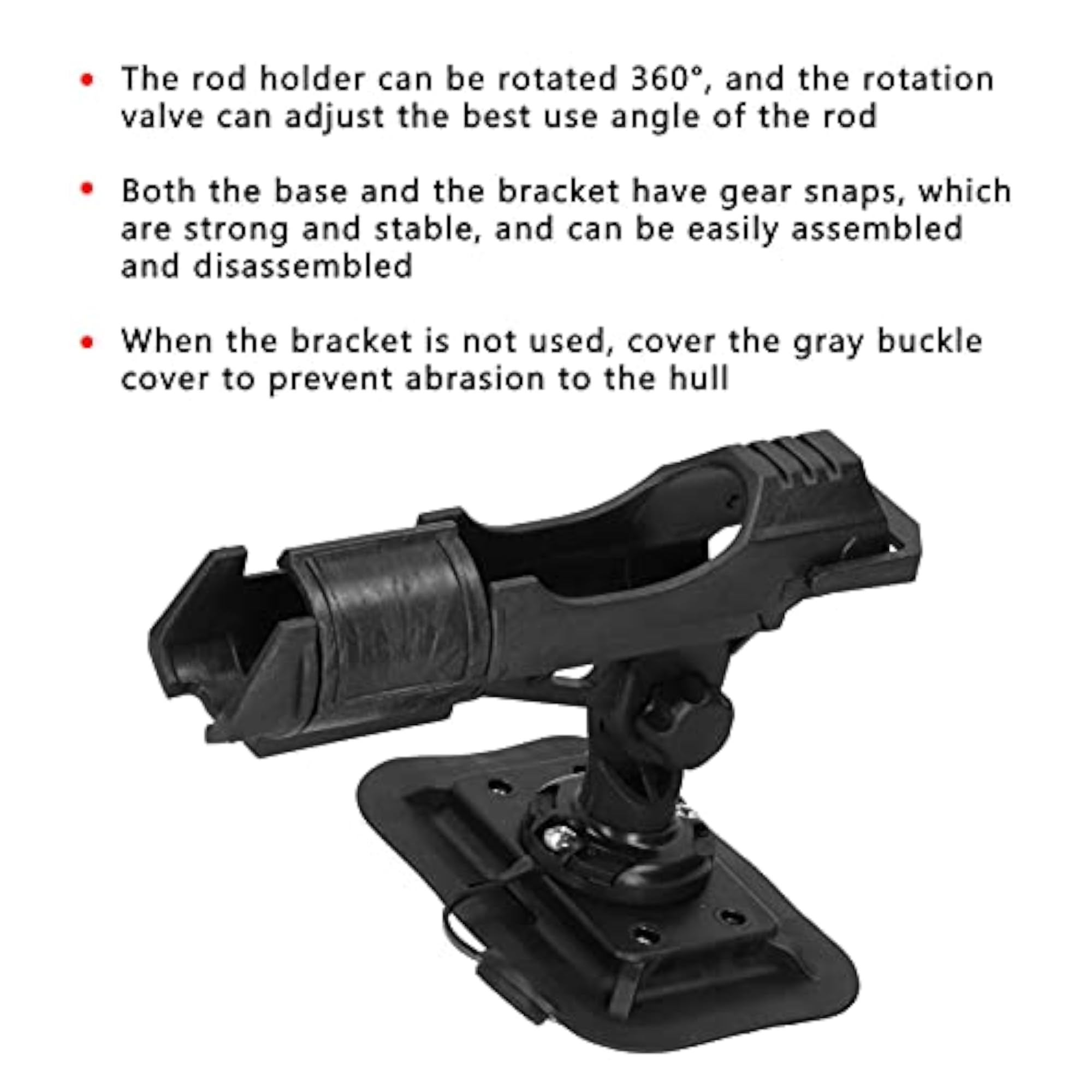 360 Degree Adjustable Kayak Fishing Pole Holder