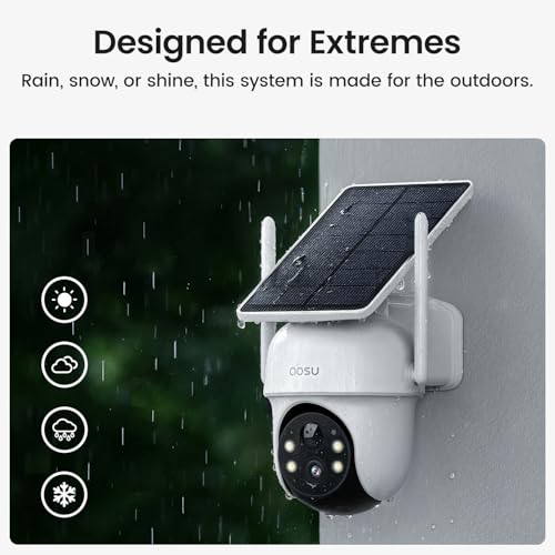 AOSU Solar-Powered Outdoor Cameras
