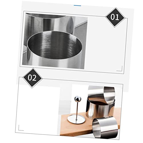 STOBAZA 3 Pçs Molde De Moldagem De Placa De De Aço Inoxidável Estêncil De Bolo De Círculo Estêncil M