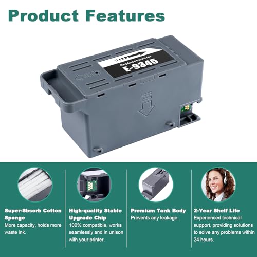 Image of C9345 Ink Maintenance Box for Epson ET-8550 ET-16600 ET-16650 ET-5850 ET-5880 ET-5800 WF-7840 WF-7820 WF-7310 (C12C934591 Maintenance Box)