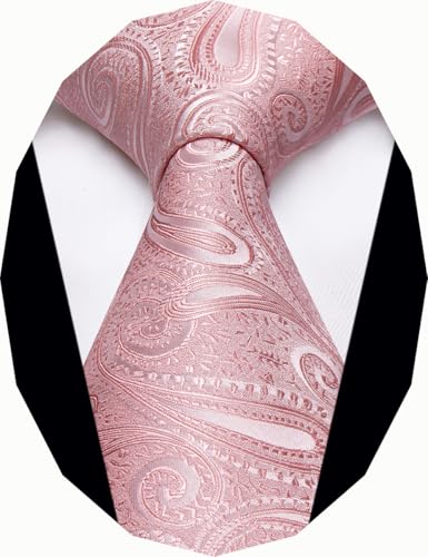 Image of YourTies Paisley Men's Necktie Woven Silk Floral Ties for Men Designer Formal Business Party Wedding