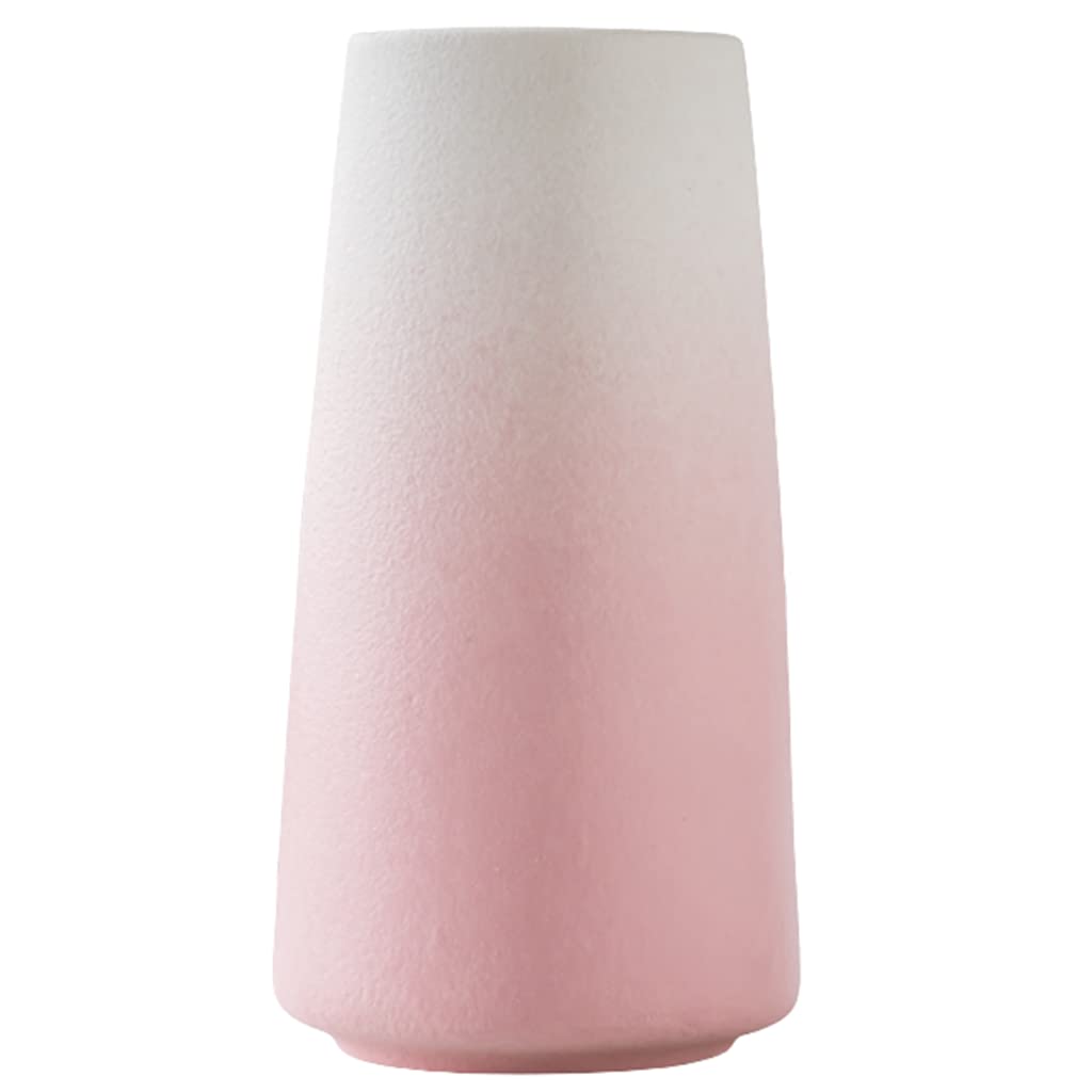 Ngdfgr Pink Vase Ceramic Vases,Gradient Color Vase With Wide Mouth Minimalistic Flower Vases Countertop Adornment Living Room Centerpiece Minimalism ( 8.7),-8.7