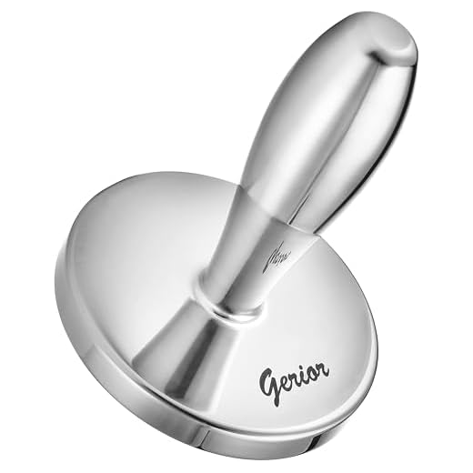 Meat Pounder Tenderizer - Solid Cast Stainless Steel Round Chicken Flattener Tool - Dishwasher Safe