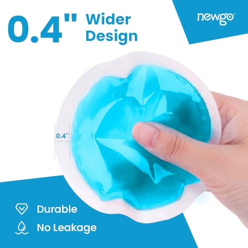 NEWGOÃ‚®Small Ice Packs for Injuries Reusable 6 Pack Ice Heat Gel Cold Pack with Cloth Backing & Sleeve for Pain Relief, Wisdom Teeth, Breastfeeding, Tired Eyes, Face, Headaches