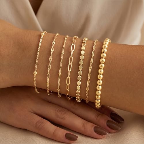 Turandoss Gold Bracelets Set for Women No Tarnish Trendy Jewelry Gifts - image 3