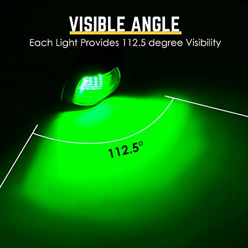 Acelane Boat Navigation Lights Led Boat Bow Light Red & Green Sidelights 12V Ip65 Waterproof Marine Boat Accessories For Pontoon, Skeeter, Power Boat, Fishing Boat, Skiff (Black) #TOP3