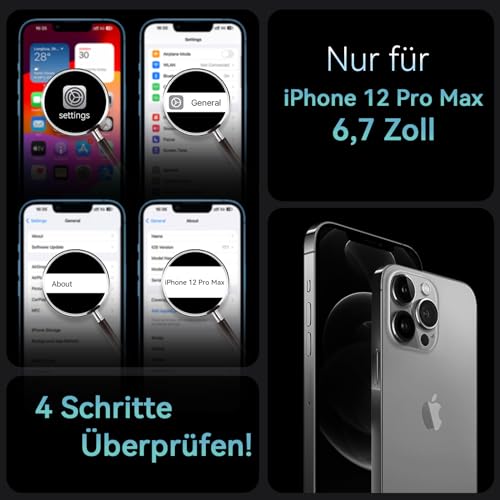 Owkey iPhone 12 Pro Max Hülle mit MagSafe und Panzerglas