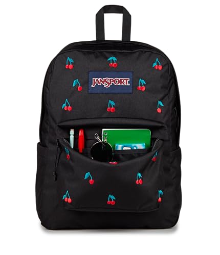 Image of JanSport Superbreak Plus FX Backpack - Work, Travel, or Laptop Bag with Water Bottle Pocket - Surreal Sensations​ Black