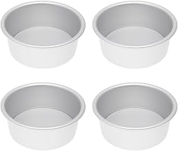 Luxshiny 8 Peças De Assadeira Redonda De Aço Inoxidável Assadeira De Aço Inoxidável Conjunto De Anel De Aço Inoxidável Forma De Quiche À Prova De Vazamentos Latas De Bolo Redondas
