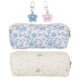 Le forfait comprend : vous recevrez 2 trousses à crayons à fleurs, composées de 1 trousse à crayons à fleurs bleues et 1 trousse à crayons à fleurs rouges, ainsi que 2 porte-clés à fleurs bleues et roses. Des trousses à crayons et des porte-clés de différentes couleurs peuvent être librement mélangés et assortis pour créer votre propre trousse à crayons amusante.