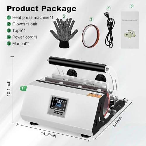 Prasa termiczna do kubków, 850 ml, automatyczna prasa do kubków z wyświetlaczem LCD, DIY, sublimacja, transfer kubków do kawy i butelek
