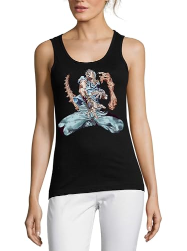 Débardeur Anime 86 noir coupe ajustée en pur coton doux pour femme