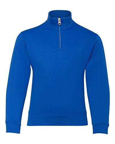 Jerzees Youth NuBlend Quarter-Zip Cadet Collar Sweatshirt, Small, Royal