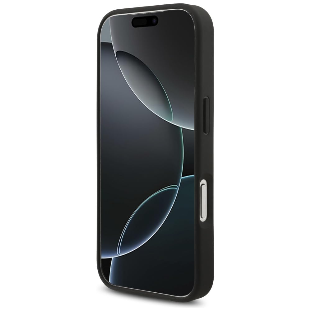 CG MOBILE Lacoste Nomograme Gold etui kompatybilne z MagSafe do iPhone 17 Pro (czarne)