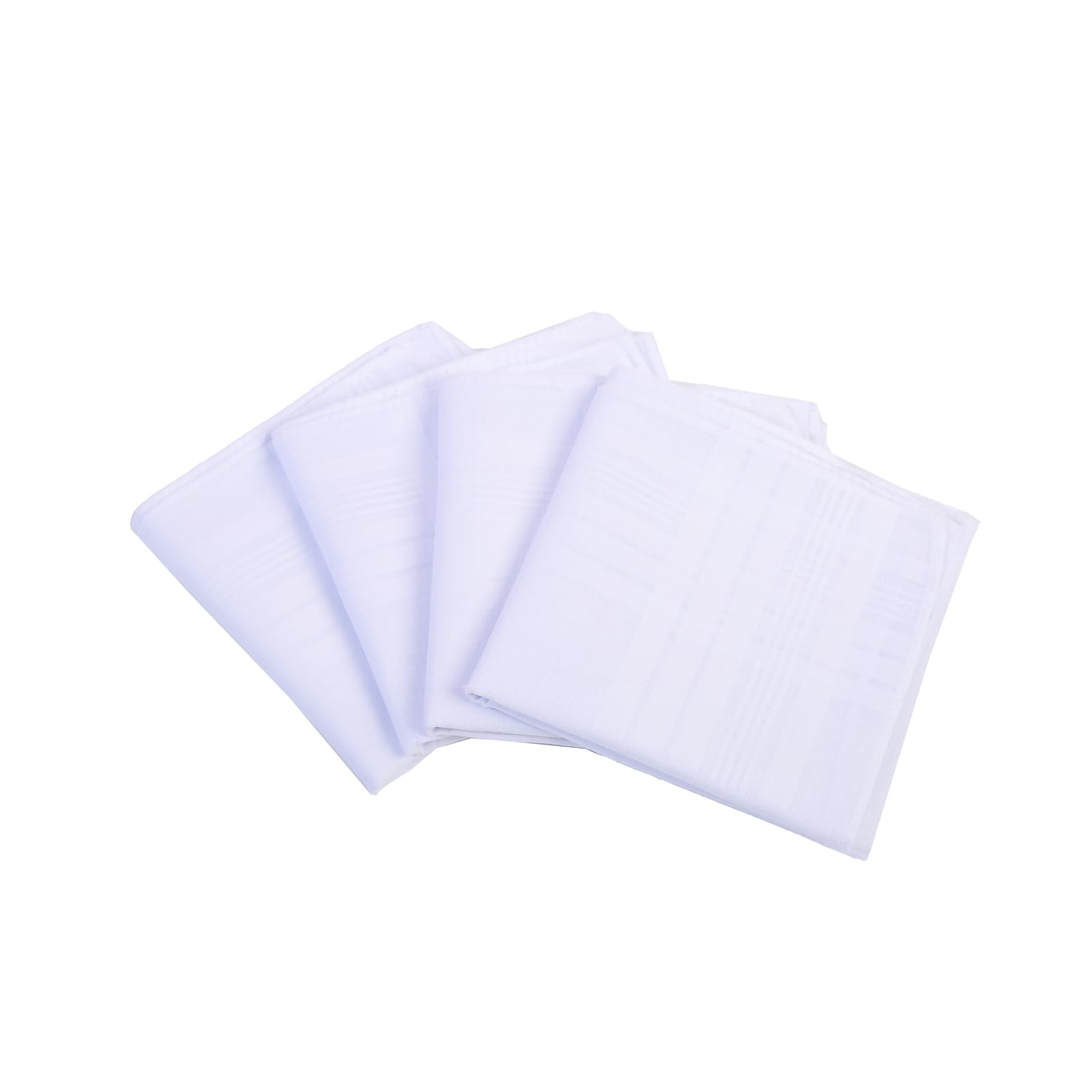 emlstyle Men's Handkerchiefs 100% Cotton Pocket white Handkerchiefs for men (medium)