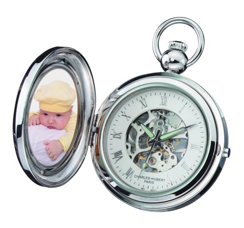Charles Hubert 3849 Mechanical Picture Frame Pocket Watch