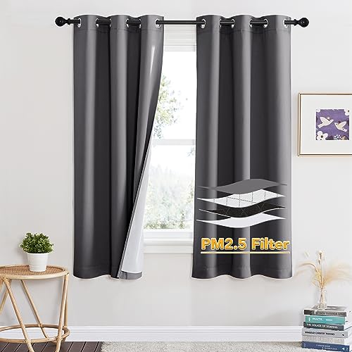 RYB HOME Soundproof Curtains for Bedroom, PM2.5 Particle Filter 100%